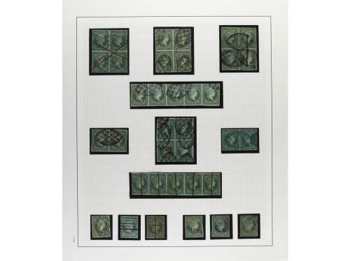 ° ✉ Δ CUBA. 1855-57. ISABEL II. Colección en hojas de álbum 