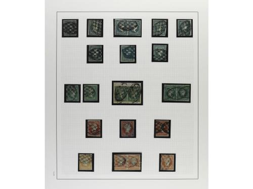 ° ✉ Δ CUBA. 1855-57. ISABEL II. Colección en hojas de álbum 