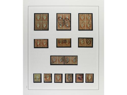 ° ✉ Δ CUBA. 1855-57. ISABEL II. Colección en hojas de álbum 