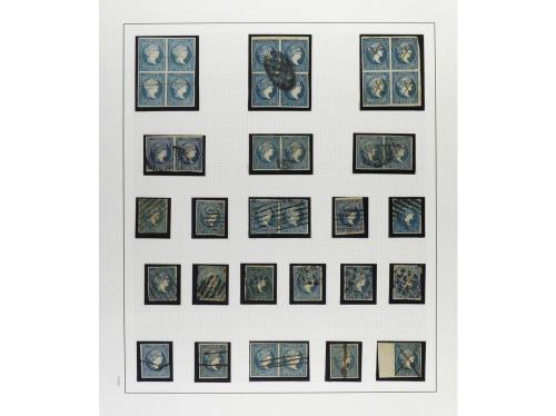 ° ✉ Δ CUBA. 1855-57. ISABEL II. Colección en hojas de álbum 