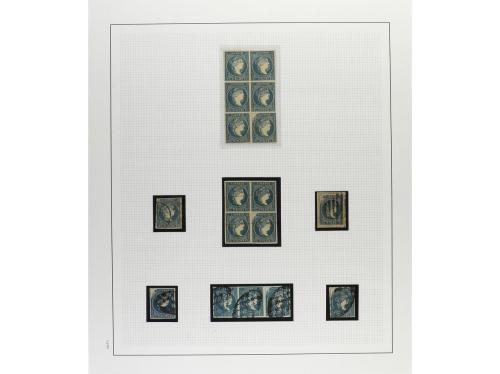 ° ✉ Δ CUBA. 1855-57. ISABEL II. Colección en hojas de álbum 