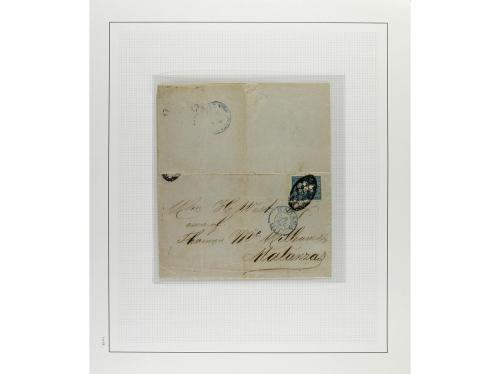 ° ✉ Δ CUBA. 1855-57. ISABEL II. Colección en hojas de álbum 