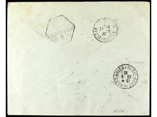 ✉ ESPAÑA. Ed. 513, 517, 518/21. 1930. SEVILLA a PARIS. Espec