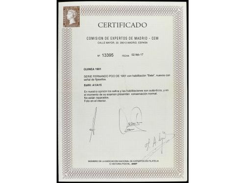 COLONIAS ESPAÑOLAS: GUINEA. Ed. A1/A15. EMISIÓN PROVISIONAL