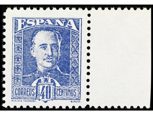 ** ESPAÑA. 1937. GENERAL FRANCO. 40 cts. 7 ENSAYOS DE COLOR 