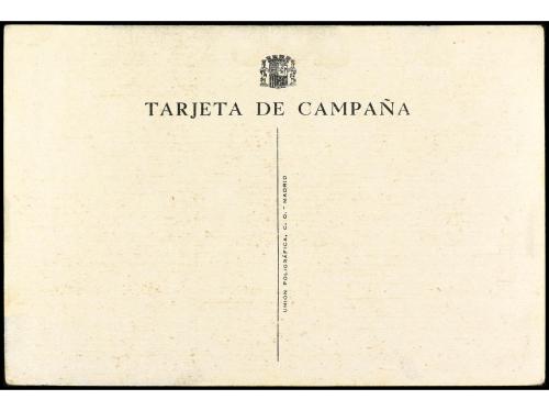✉ ESPAÑA GUERRA CIVIL. Tarjeta Postal de Campaña ilustrada. 