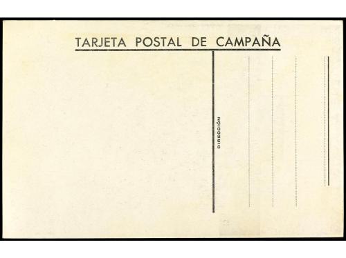 ✉ ESPAÑA GUERRA CIVIL. Tajeta Postal de Campaña ilustrada. J