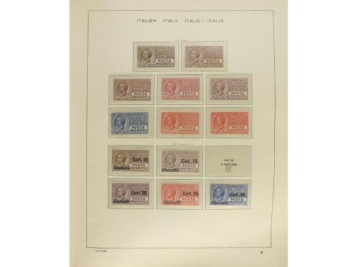 LOTES y COLECCIONES. ITALIA. Colección en 2 álbumes Schaubek