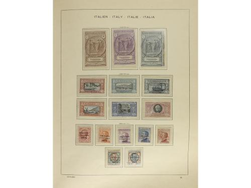 LOTES y COLECCIONES. ITALIA. Colección en 2 álbumes Schaubek