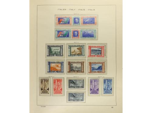 LOTES y COLECCIONES. ITALIA. Colección en 2 álbumes Schaubek