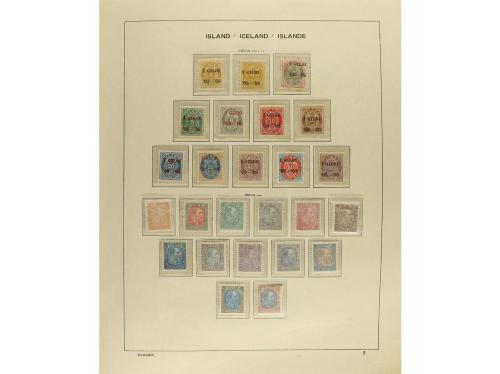 LOTES y COLECCIONES. ISLANDIA. Colección en álbum Schaubek d