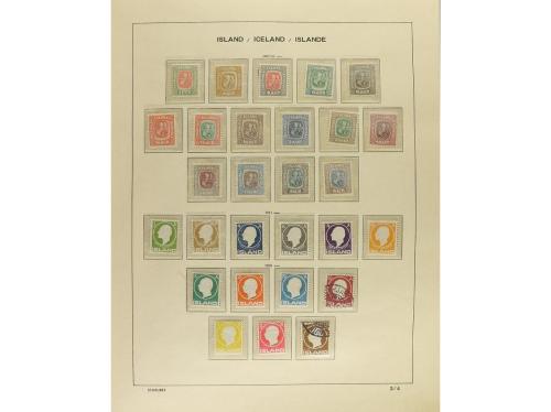 LOTES y COLECCIONES. ISLANDIA. Colección en álbum Schaubek d