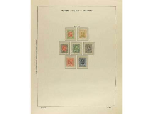 LOTES y COLECCIONES. ISLANDIA. Colección en álbum Schaubek d