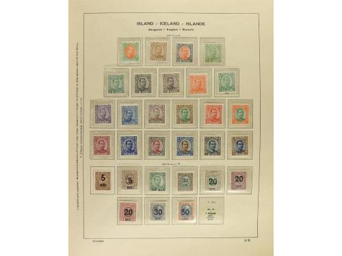 LOTES y COLECCIONES. ISLANDIA. Colección en álbum Schaubek d