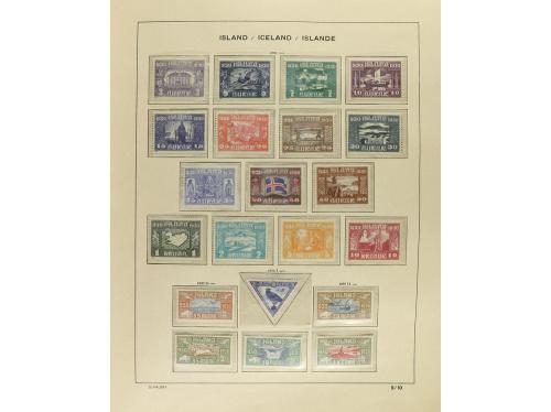 LOTES y COLECCIONES. ISLANDIA. Colección en álbum Schaubek d