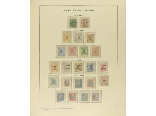 LOTES y COLECCIONES. ISLANDIA. Colección en álbum Schaubek d