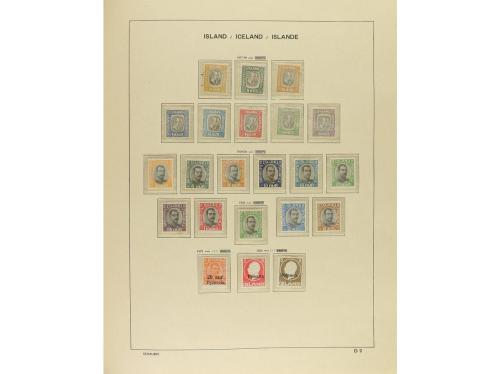 LOTES y COLECCIONES. ISLANDIA. Colección en álbum Schaubek d