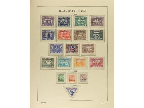 LOTES y COLECCIONES. ISLANDIA. Colección en álbum Schaubek d