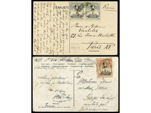 ✉ ESPAÑA. 1920. CONGRESO U.P.U. Conjunto de 5 cartas con div