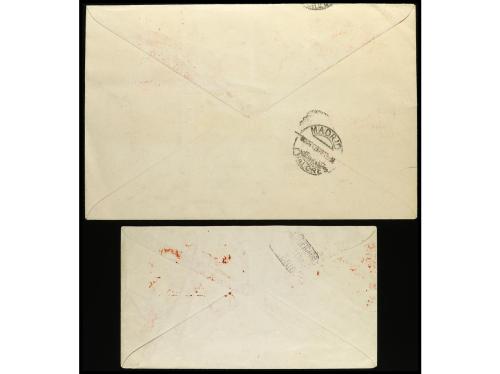 ✉ ESPAÑA. 1930. COLÓN. Dos cartas circuladas con diversos fr