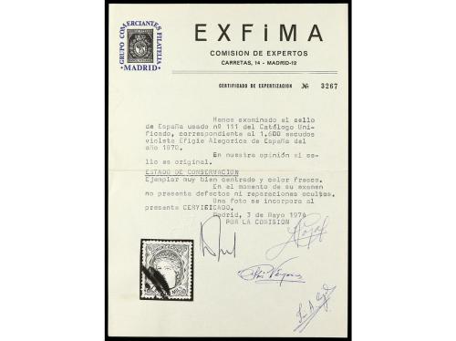 ° ESPAÑA. Ed. 111. 1 Esc. 600 mils. violeta, centraje perfec