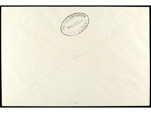 ✉ ESPAÑA. Ed. 775/80. 1938. MAHÓN a BARCELONA. Serie complet