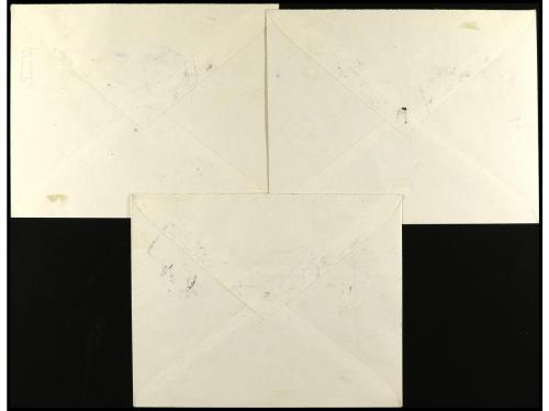 ✉ ESPAÑA. Ed. 566/79. 1930. SEVILLA a BILBAO. Tres cartas ce