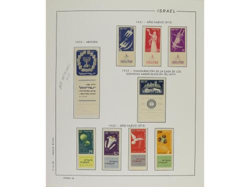 LOTES y COLECCIONES. ISRAEL. Colección montada en 6 álbumes,