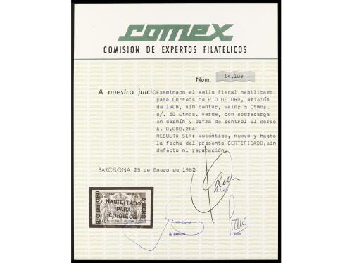 * COLONIAS ESPAÑOLAS: RIO DE ORO. Ed. 40C. 5 c. s. 50 c. hab