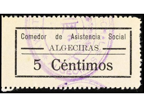 ° ESPAÑA GUERRA CIVIL. CÁDIZ. ALGECIRAS. Tres sellos. Comedo