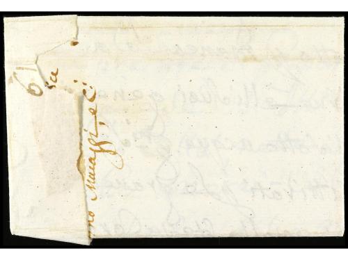 ✉ ESPAÑA: PREFILATELIA. 1737. CADIZ. Sobrescrito de CADIZ a 