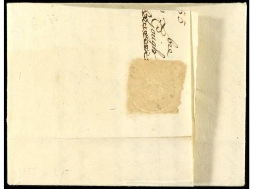 ✉ ESPAÑA: PREFILATELIA. 1755. CADIZ. Sobrescrito a MARSELLA.