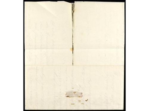 ✉ ESPAÑA. 1867. ALMERÍA a TÚNEZ. Sobre sin franquear, con tr