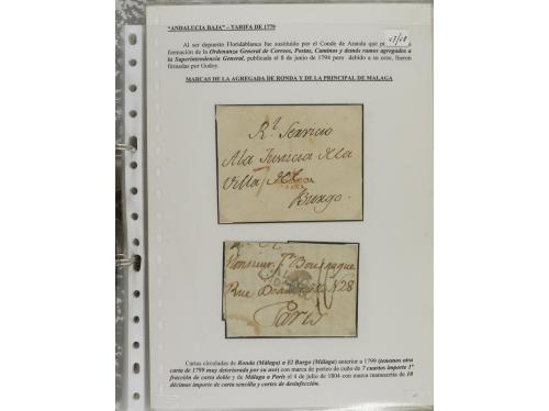 LOTES y COLECCIONES. ESPAÑA. PREFILATELIA. ANDALUCIA ORIENTA