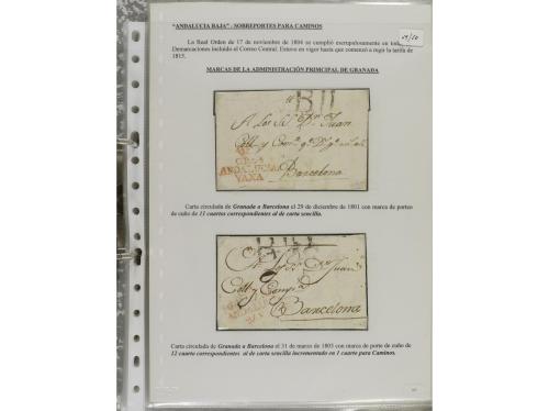 LOTES y COLECCIONES. ESPAÑA. PREFILATELIA. ANDALUCIA ORIENTA