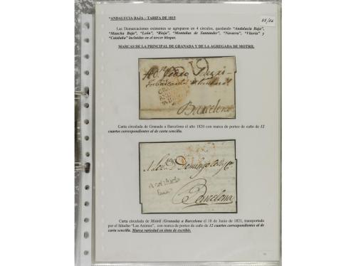 LOTES y COLECCIONES. ESPAÑA. PREFILATELIA. ANDALUCIA ORIENTA