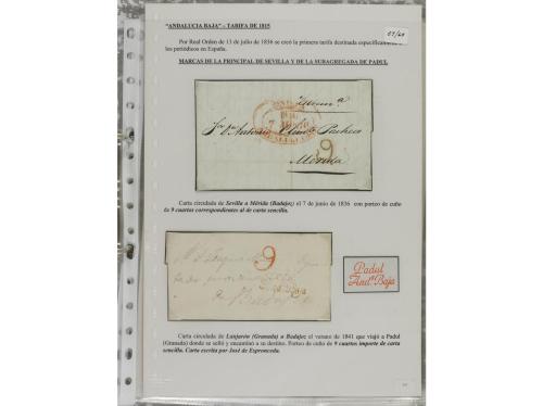 LOTES y COLECCIONES. ESPAÑA. PREFILATELIA. ANDALUCIA ORIENTA