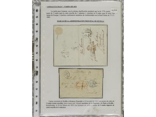 LOTES y COLECCIONES. ESPAÑA. PREFILATELIA. ANDALUCIA ORIENTA