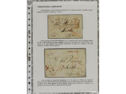 LOTES y COLECCIONES. ESPAÑA. PREFILATELIA. ANDALUCIA ORIENTA