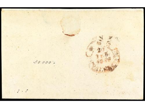 ✉ ESPAÑA. Ed. 1. 1850. ANTEQUERA a VALENCIA. 6 cuartos negro