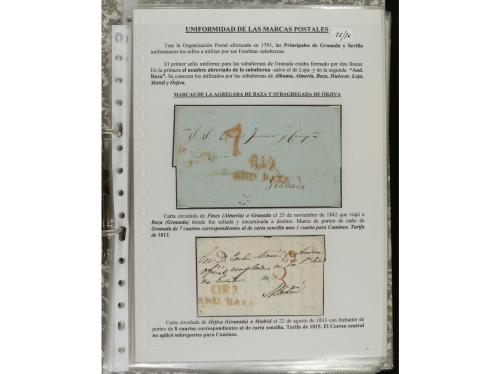 ESPAÑA: PREFILATELIA. ANDALUCÍA. Conjunto de 50 piezas (sobr