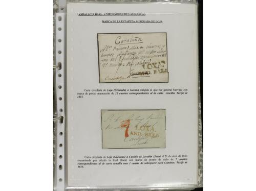 ESPAÑA: PREFILATELIA. ANDALUCÍA. Conjunto de 50 piezas (sobr