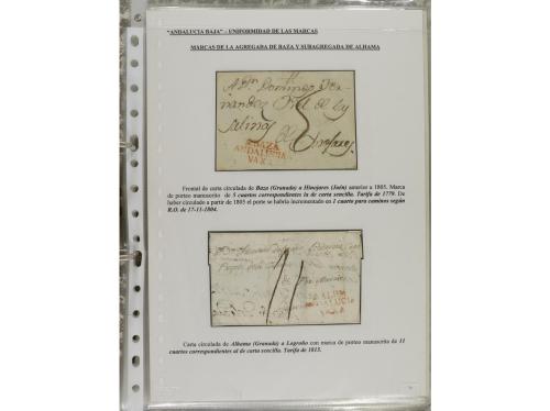 ESPAÑA: PREFILATELIA. ANDALUCÍA. Conjunto de 50 piezas (sobr