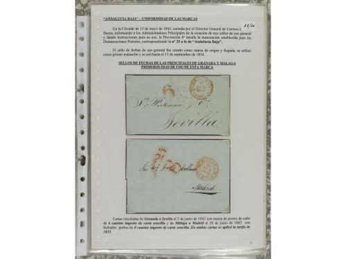 ESPAÑA: PREFILATELIA. ANDALUCÍA. Conjunto de 50 piezas (sobr