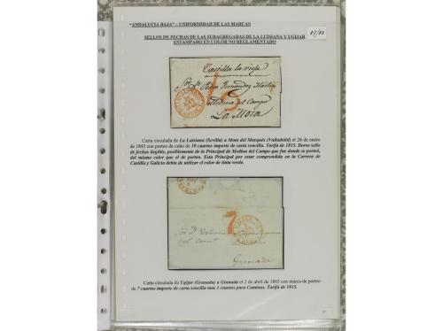 ESPAÑA: PREFILATELIA. ANDALUCÍA. Conjunto de 50 piezas (sobr