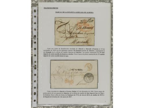 ESPAÑA: PREFILATELIA. ANDALUCÍA. Conjunto de 50 piezas (sobr