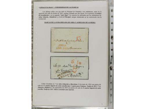 ESPAÑA: PREFILATELIA. ANDALUCÍA. Conjunto de 50 piezas (sobr