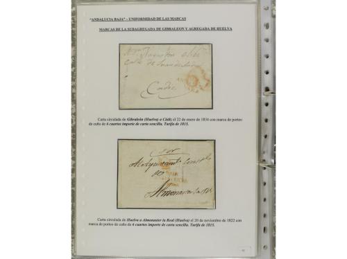 ESPAÑA: PREFILATELIA. ANDALUCÍA. Conjunto de 50 piezas (sobr