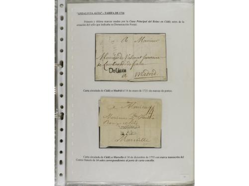 ESPAÑA: PREFILATELIA. ANDALUCÍA ORIENTAL. Colección montada 