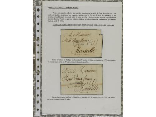 ESPAÑA: PREFILATELIA. ANDALUCÍA ORIENTAL. Colección montada 